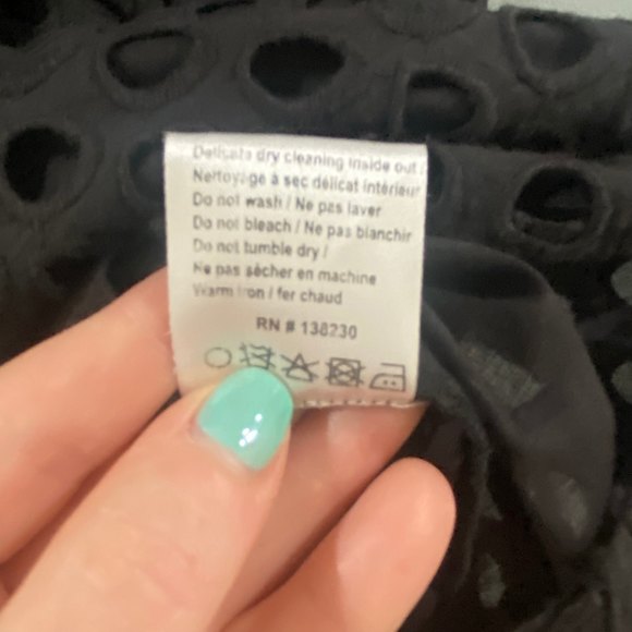 Pam & Gela Black Eyelet Dress With Ruffle Sleeve 4 - Picture 10 of 10